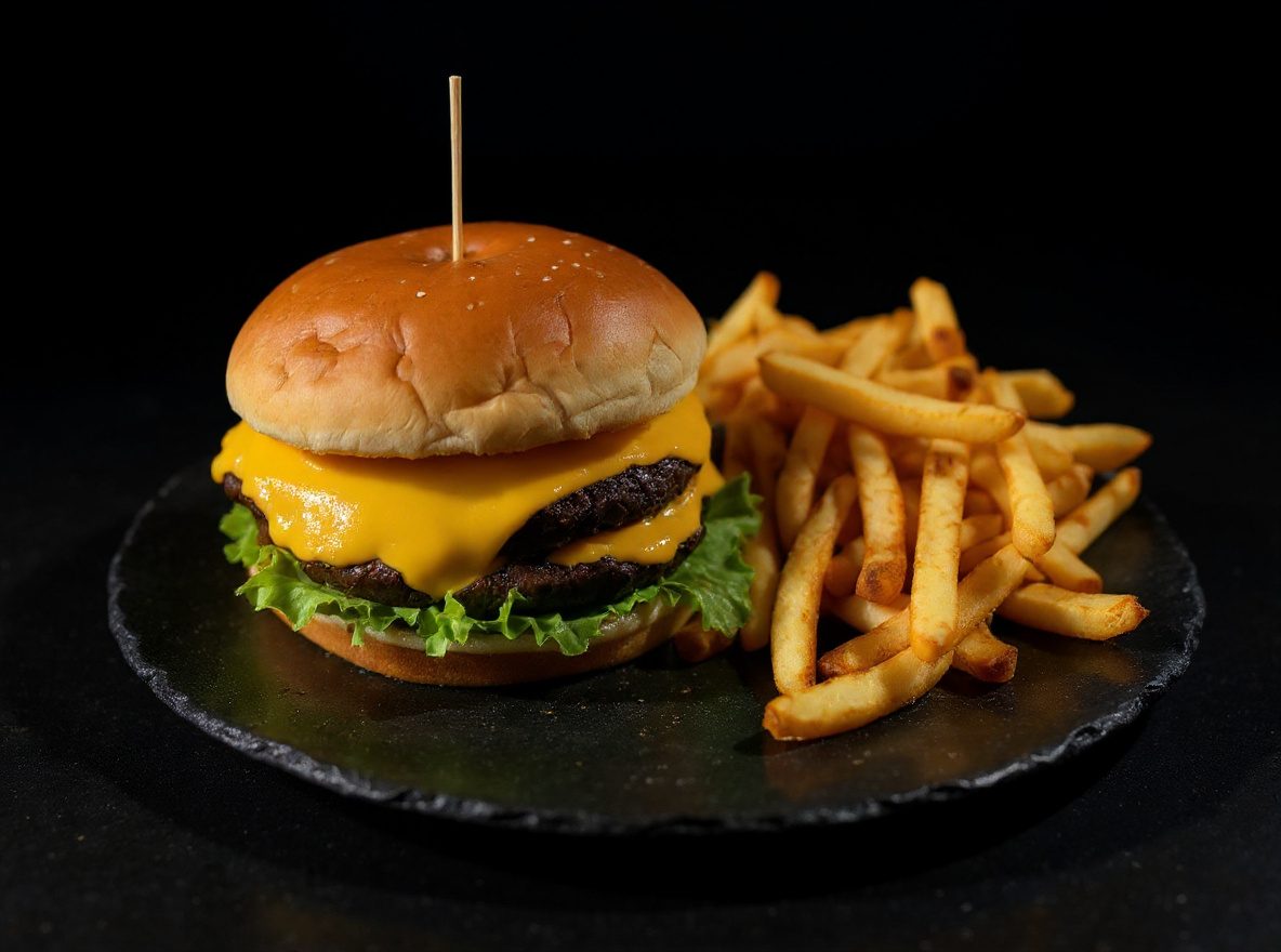 Burger shot on Dark Slate